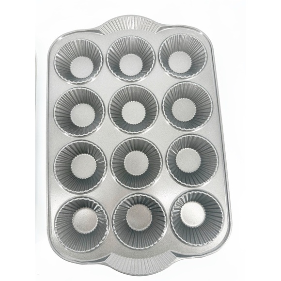 2 - Nordic Ware 12 Count Tart Heavy Duty Cast Aluminum Quiche Mini Muffin Pans - Picture 2 of 8